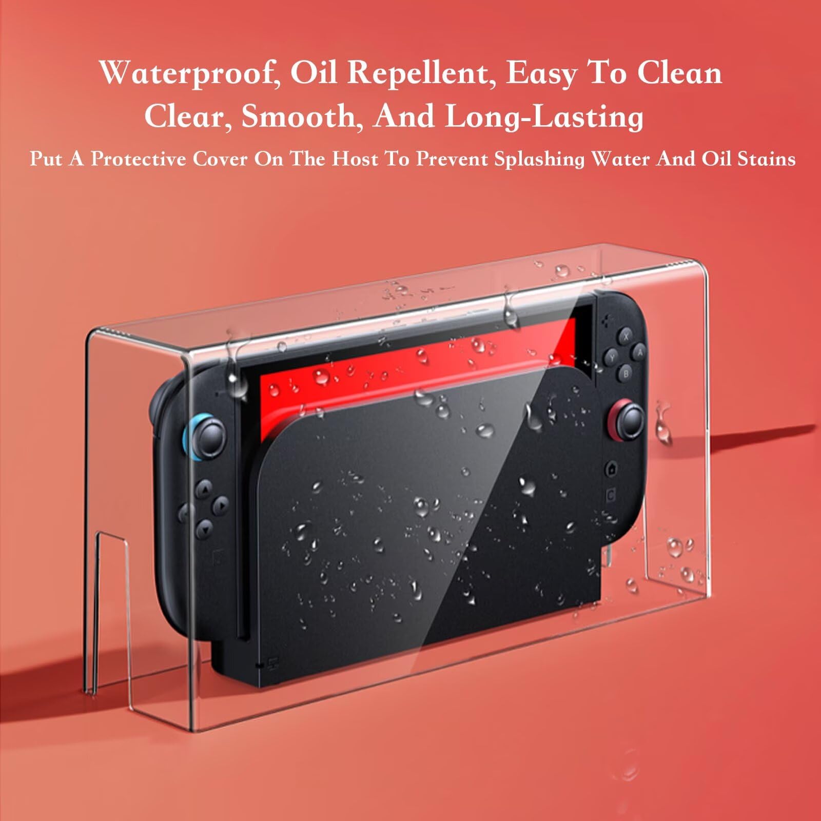 Copertura antipolvere per Switch 2, in acrilico trasparente, antipolvere, antigraffio, impermeabile, trasparente, per Nintendo Switch 2