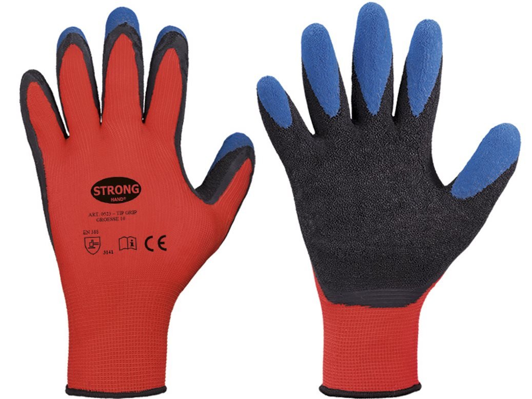 TIP GRIP Stronghand Arbeits- Handschuhe doppelt beschichtet
