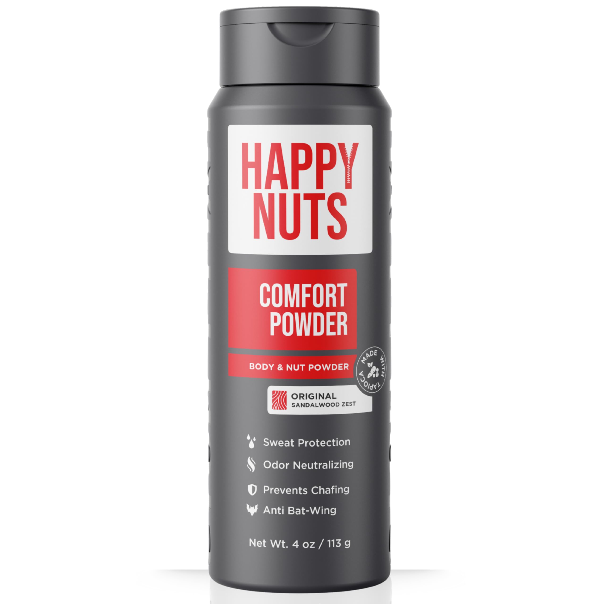 Comfort Powder Deodorant For Men: Anti-Chafing, Sweat and Odor Control for Jock Itch, Aluminum-Free, Ultimate Gift for Men's Private Parts 4 oz (1 Pack), Original Scent