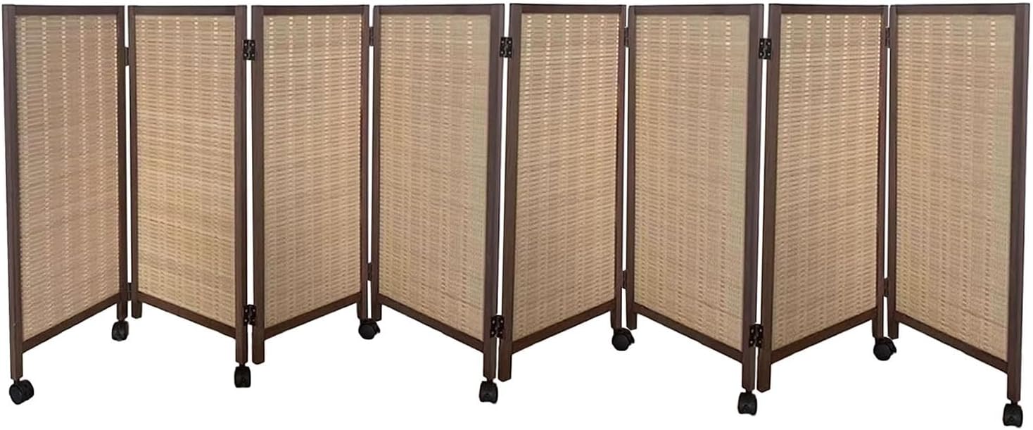 Movable Foldable Privacy Screen, Double-hinged Room Divider Wall, Freestanding Partition Suitable for Home Offices, Gardens, and Patios(100x40cm-3 Panels)