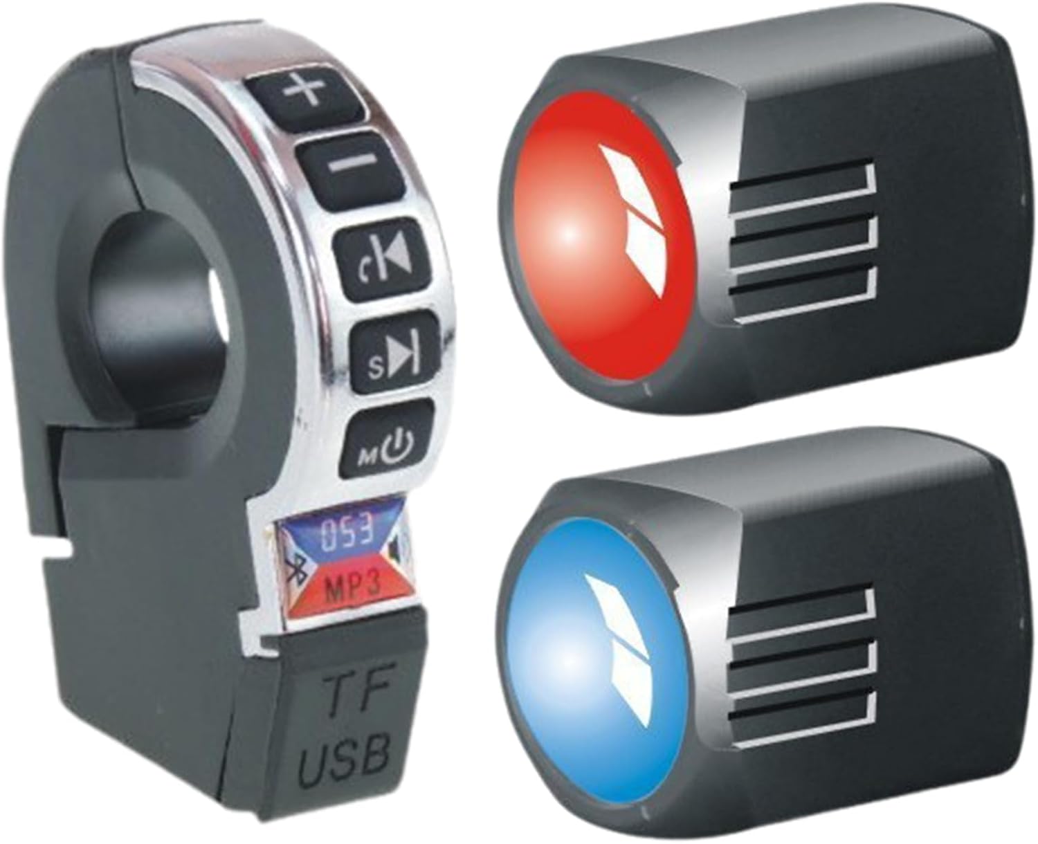 Motorcycle Speakers,Wireless Horn System with Phone Charging,Waterproof Moto Speaker - Multipurpose for Scooter Bicycle Car Biking Cycling Automotive Adult
