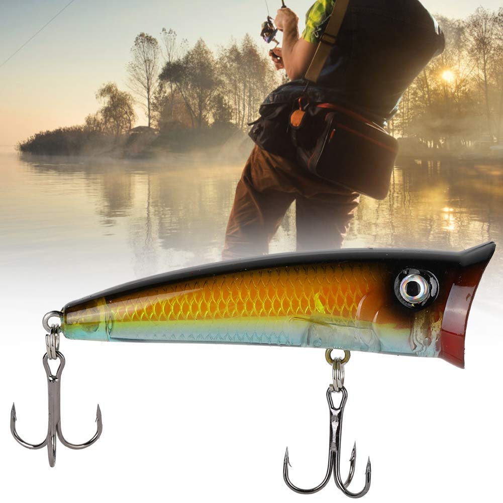 Popper Da Pesca - 2 Pezzi Esche Artificiali Galleggianti Per Acqua Dolce E Salata - 7cm