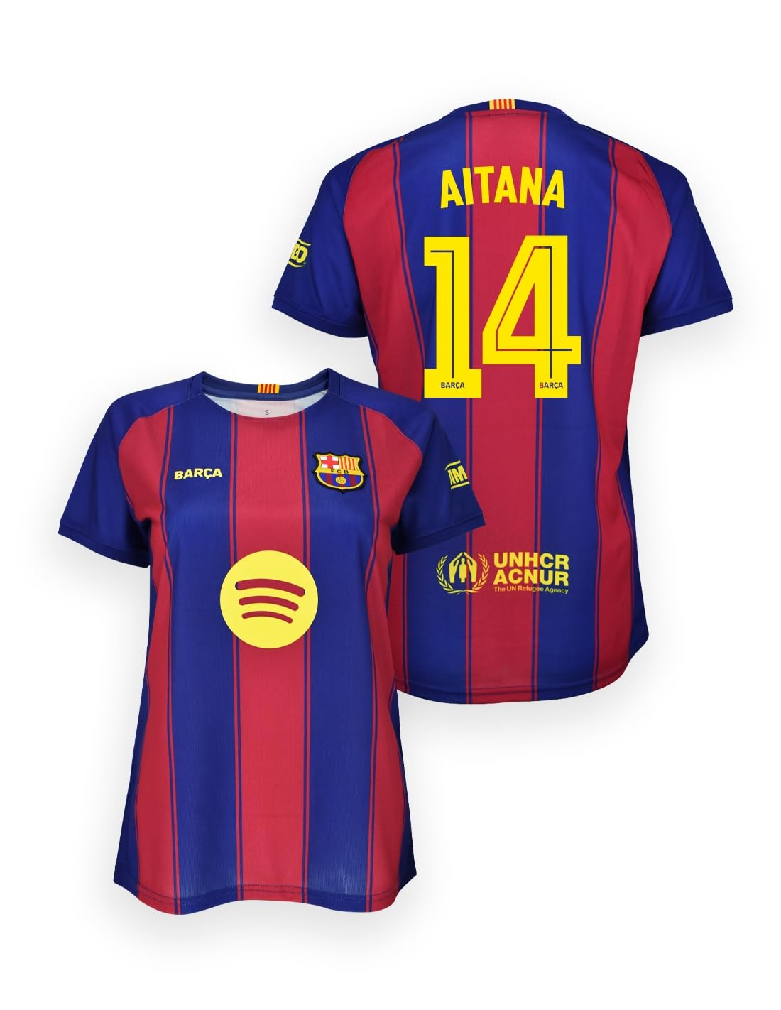 FC Barcelona FCB Camiseta Aitana 2025-26 para Mujer – Réplica (Aitana 14) Tallas Mujer Disponibles: XS, S, M, L, XL