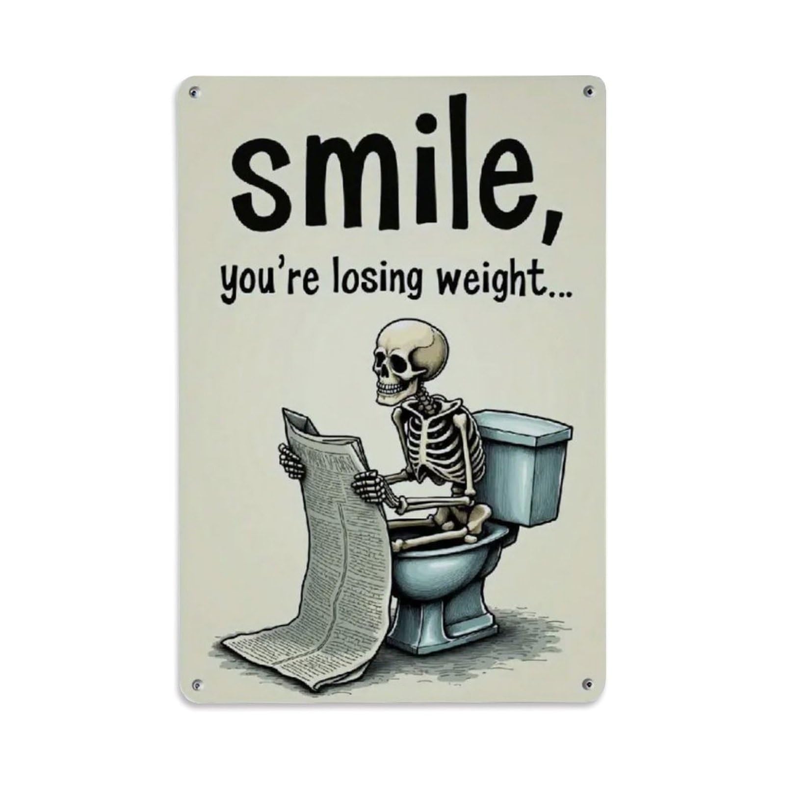 Bathroom Funny Metal Tin Sign Vintage Garden Bedroom Cafe Bar Man Cave Home Wall Decor Metal Poster 8x12 in