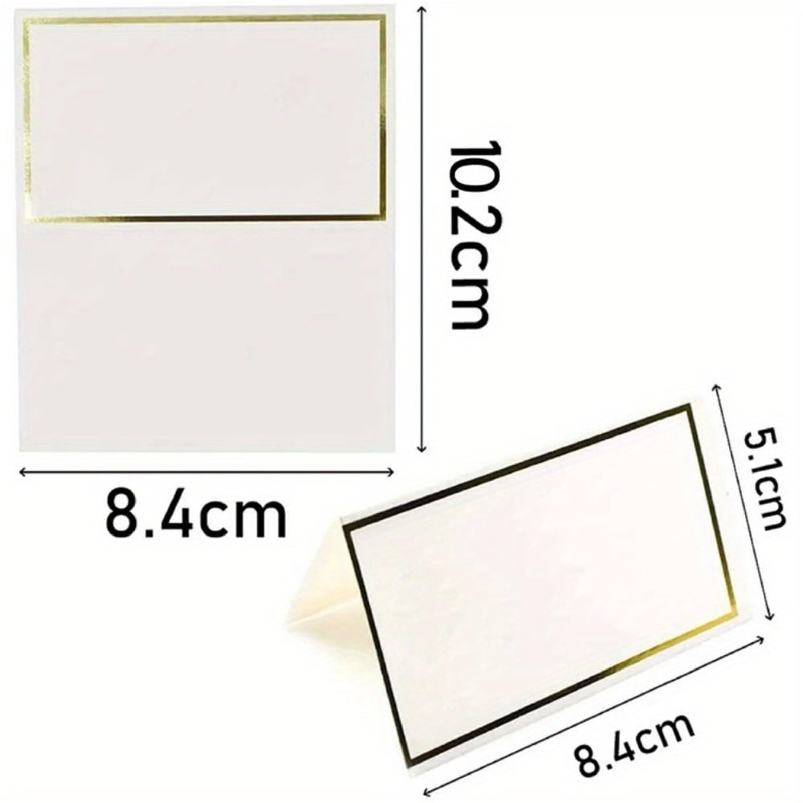 Tischkarten aus Papier | Gold und Silber 200 Stück for Hochzeiten, Bankette, Weihnachtsfeiern: Sitz- und Tischdekoration(Single sided gold)