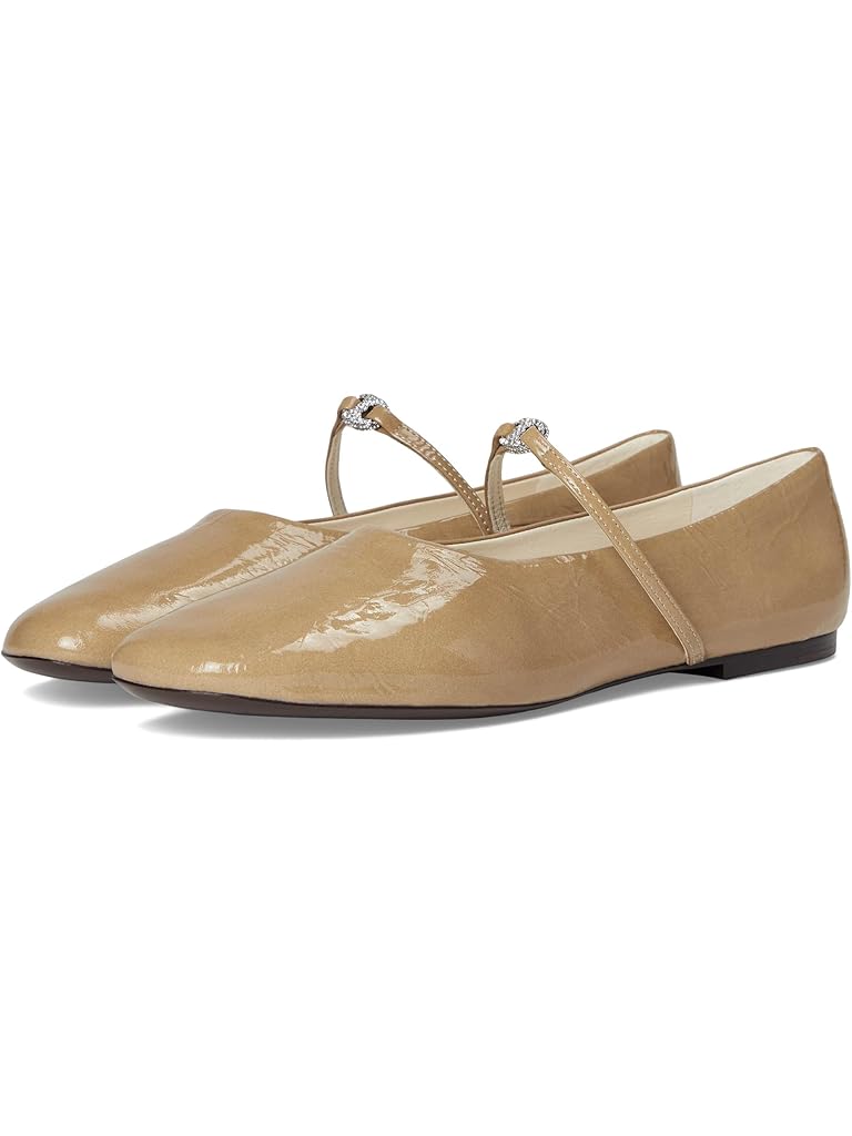 Beige Tory Burch Gemini Link Pave Mary Jane Ballet