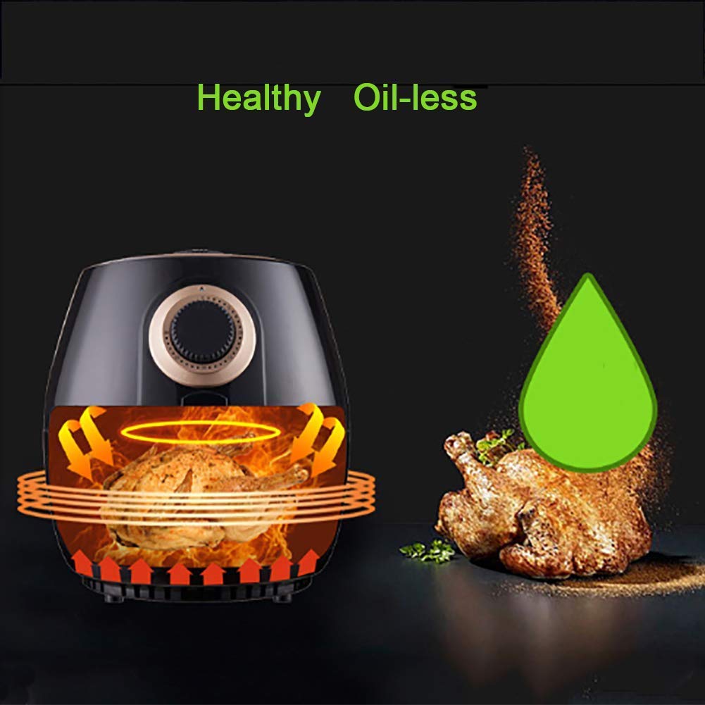 5L Friggitrice ad Aria Senza Olio Friggitrice elettrica Multifunzione per impieghi gravosi Macchina per Patatine Fritte per Uso Domestico Friggitrici ad Aria Calda Friggere Disidra