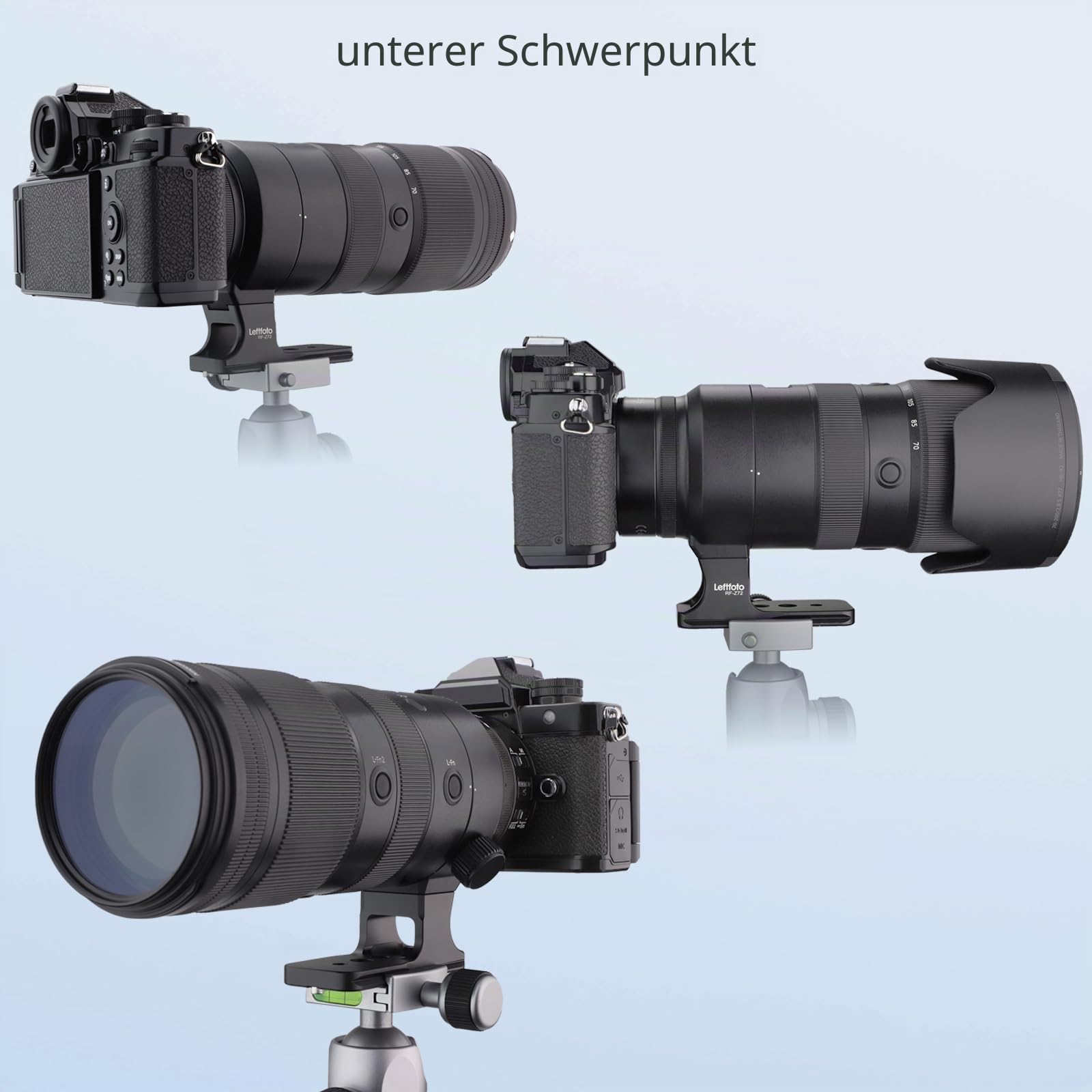 Leftfoto Ersatz-Objektivfuß Stativfuß für Nikon Nikkor Z 70-200mm f/2.8 VR S Objektiv - Arca Swiss Style
