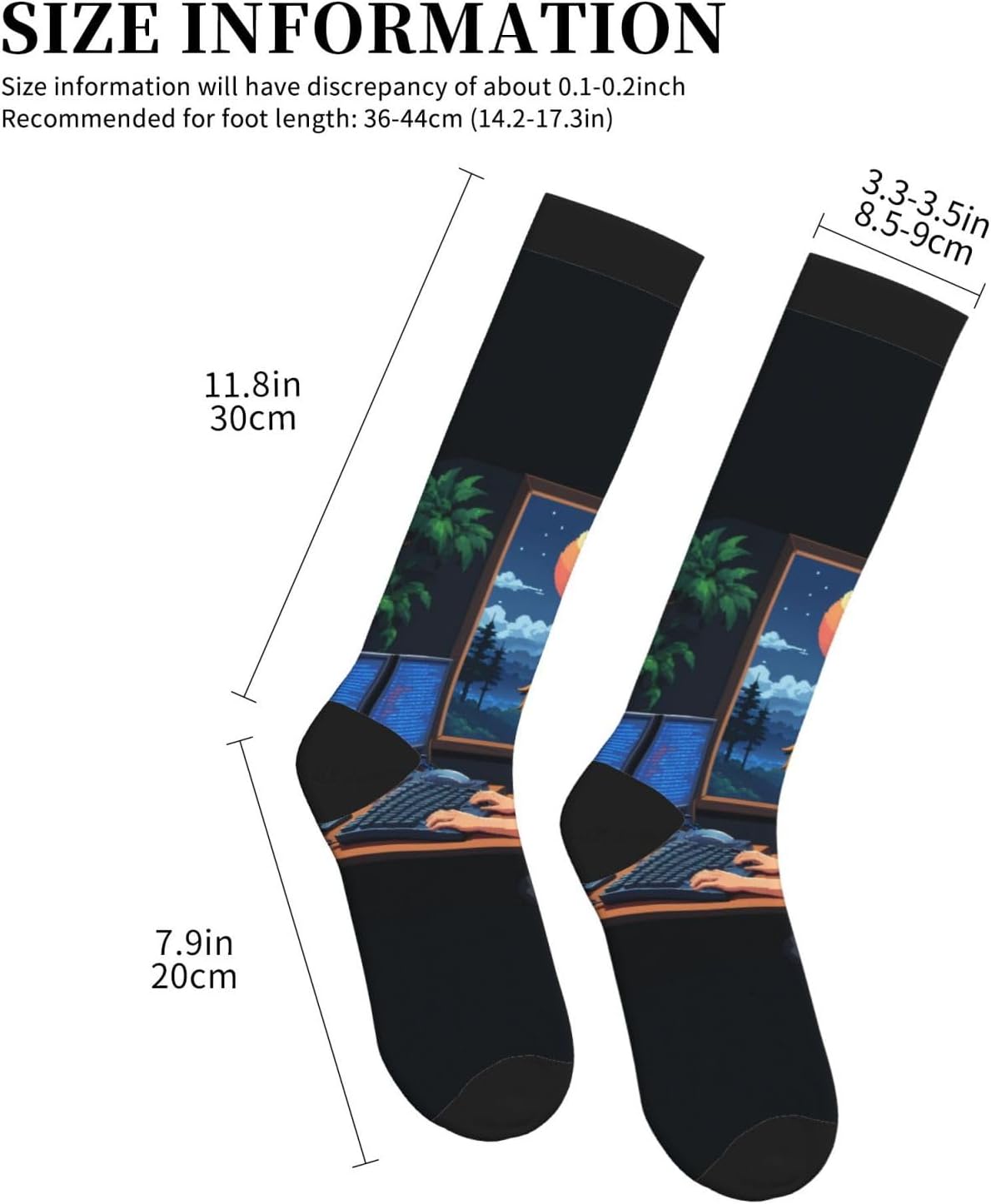 Programmers And Computers Print Compression Running Socks For Men And Women Athletic Socks For Everyday Use Socks