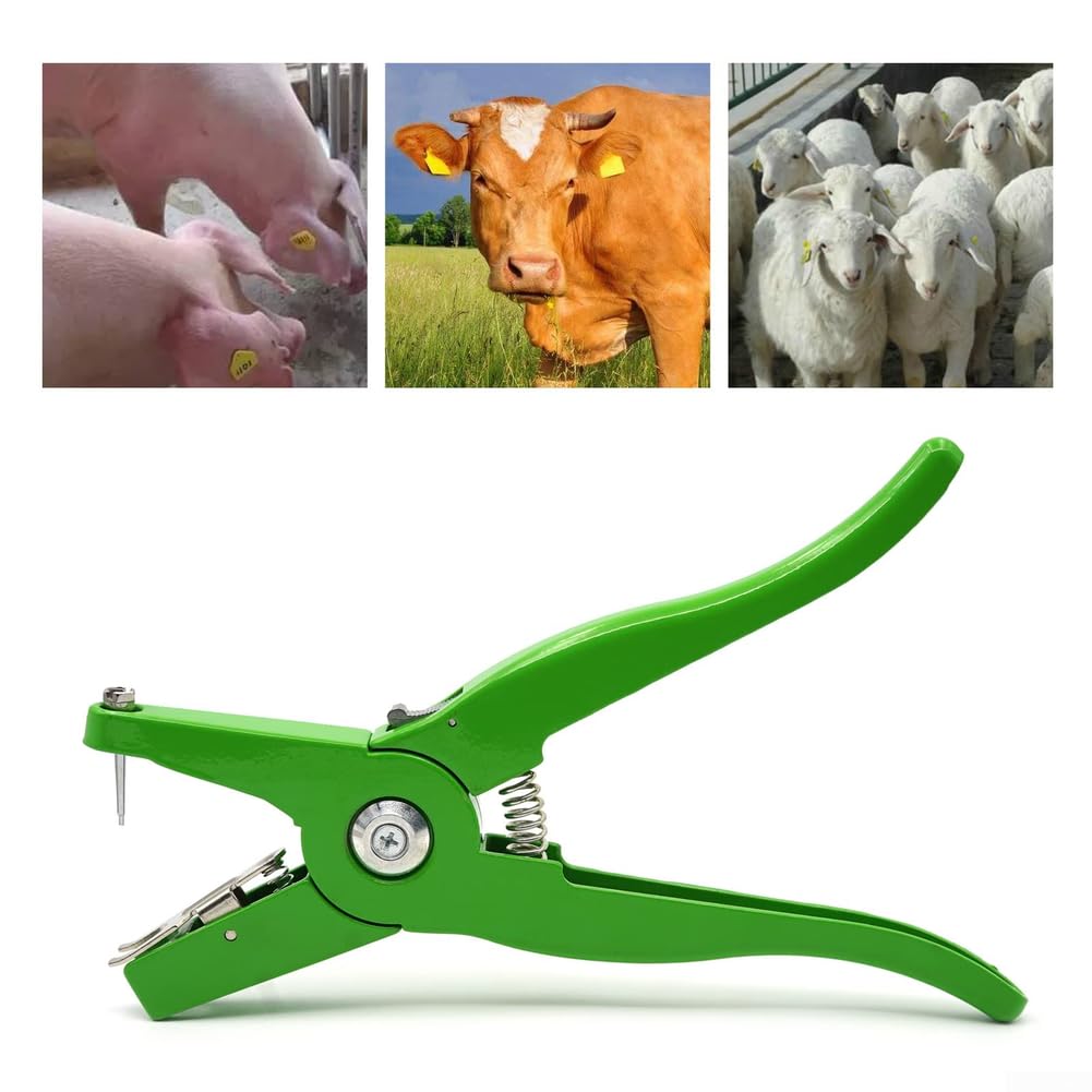 Pinze applicatrici per etichette auricolari per bovini lega alluminio 100 etichette rosa 2 aghi