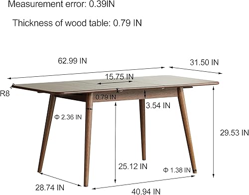Miniatura 9 de Sillas de comedor 100% madera de roble macizo, prácticas sillas de cocina para comedor, cocina, sala de estar (2, natural)
