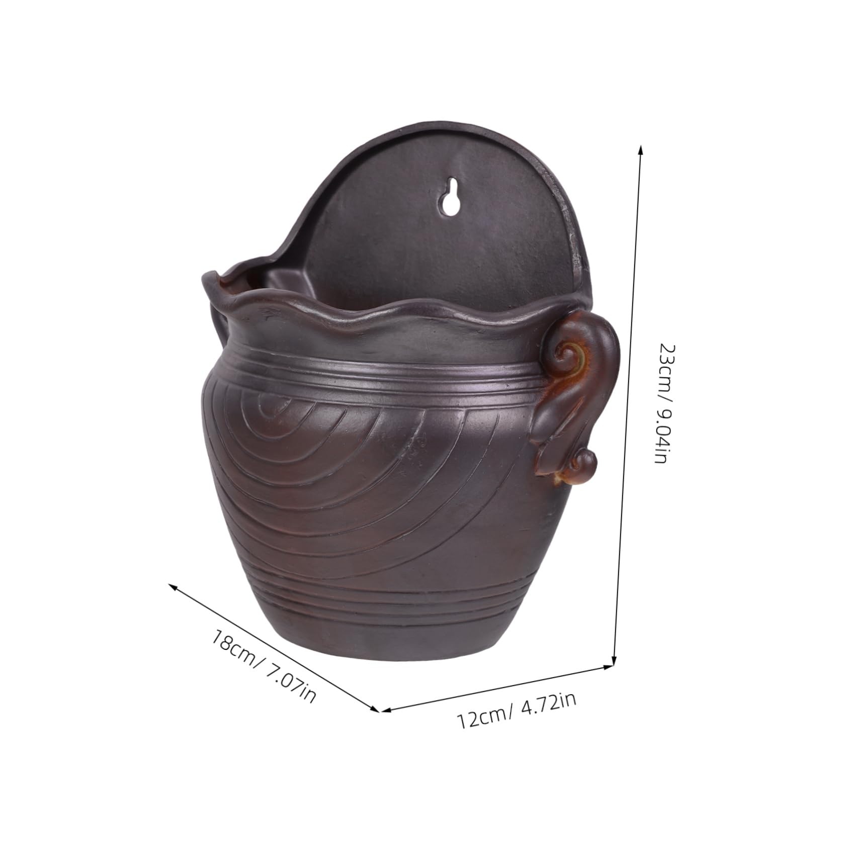 Happyyami Vintage Wandblumentopf Aus Keramik Hängender Übertopf Für Sukkulenten Dekoratives Pflanzgefäß Zum Aufhängen Wand Für Kleine Zimmerpflanzen Garten Und Balkon