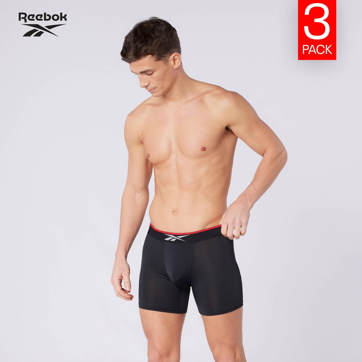 Reebok Glynn Boxers for Men | Pack of 3 Sports Trunks, Breathable & Stretchable Men's Underwear | Multipack Boxer Shorts