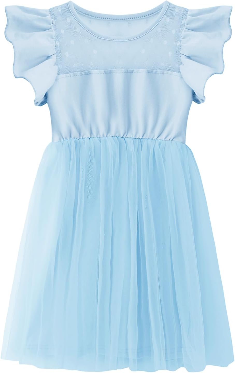 Dutebare Girl Tutu Dress Ruffle Sleeve Toddler Tulle Dresses Cute Princess Party Sundress