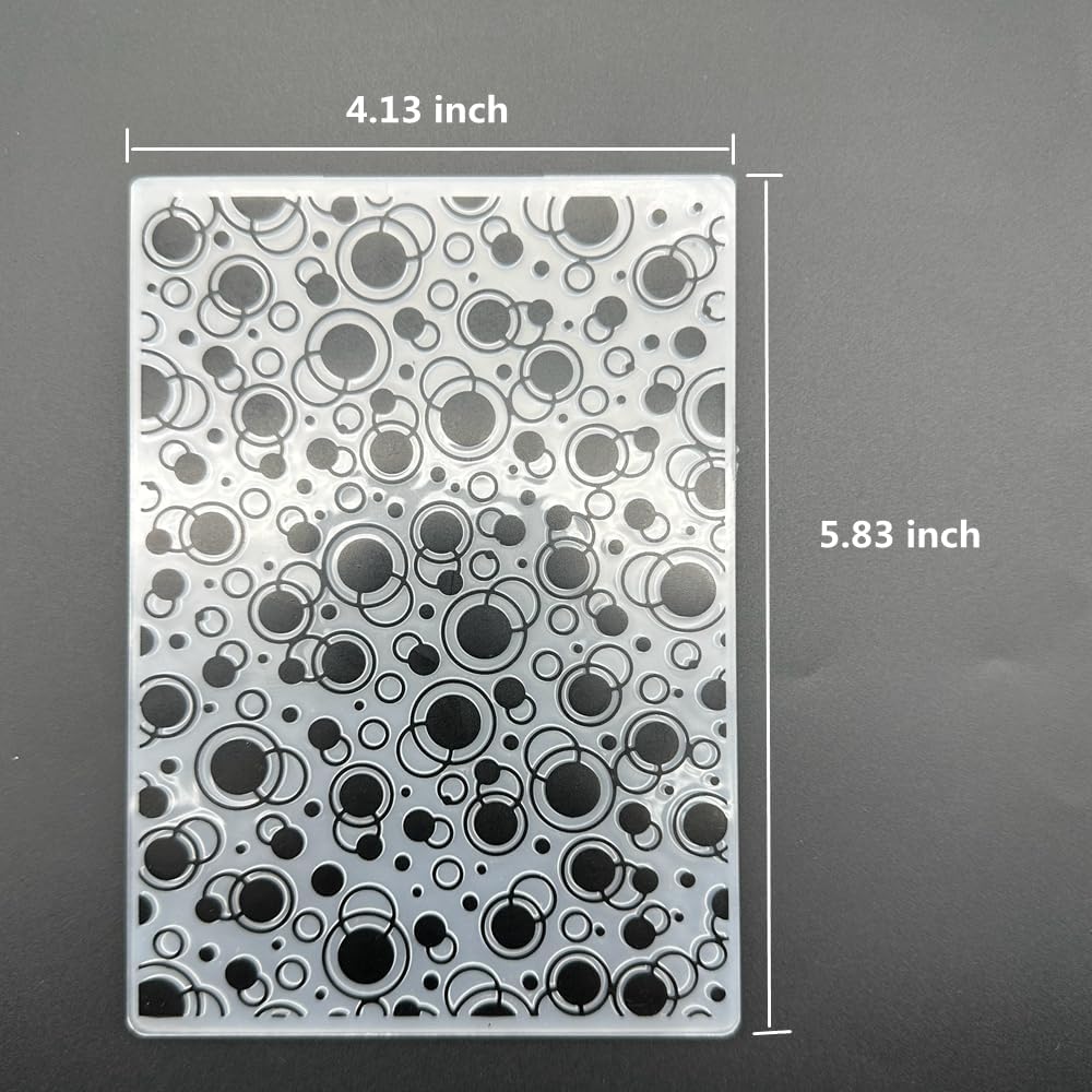 3D Plastic Embossing Folder Template Satellite Bubble Texture A6 Size for Card Making DIY Scrapbooking Paper Crafting Handmade Crafts Scrapbooking Arts Supplies Scrapbook Decor