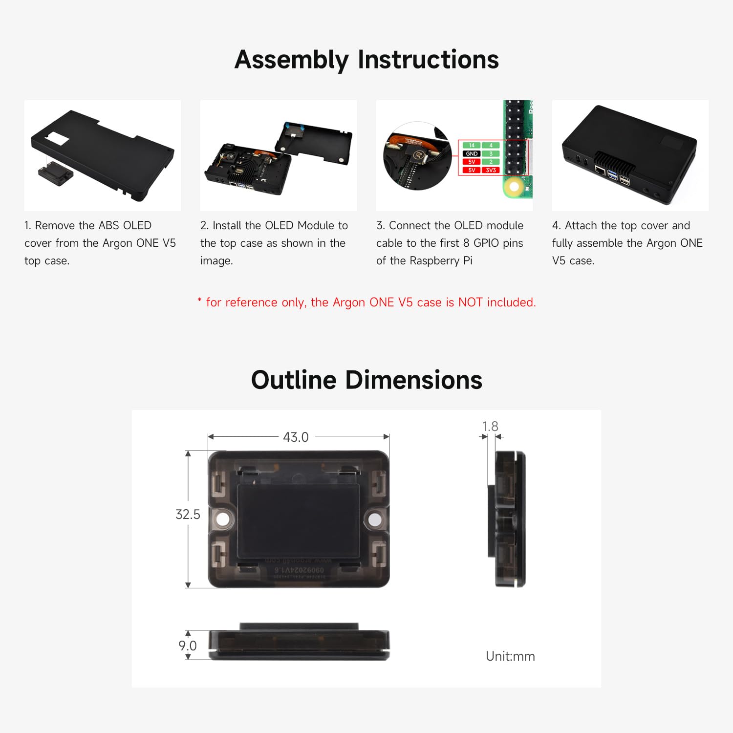 Waveshare 0.96inch Industrial OLED Display Module Designed
