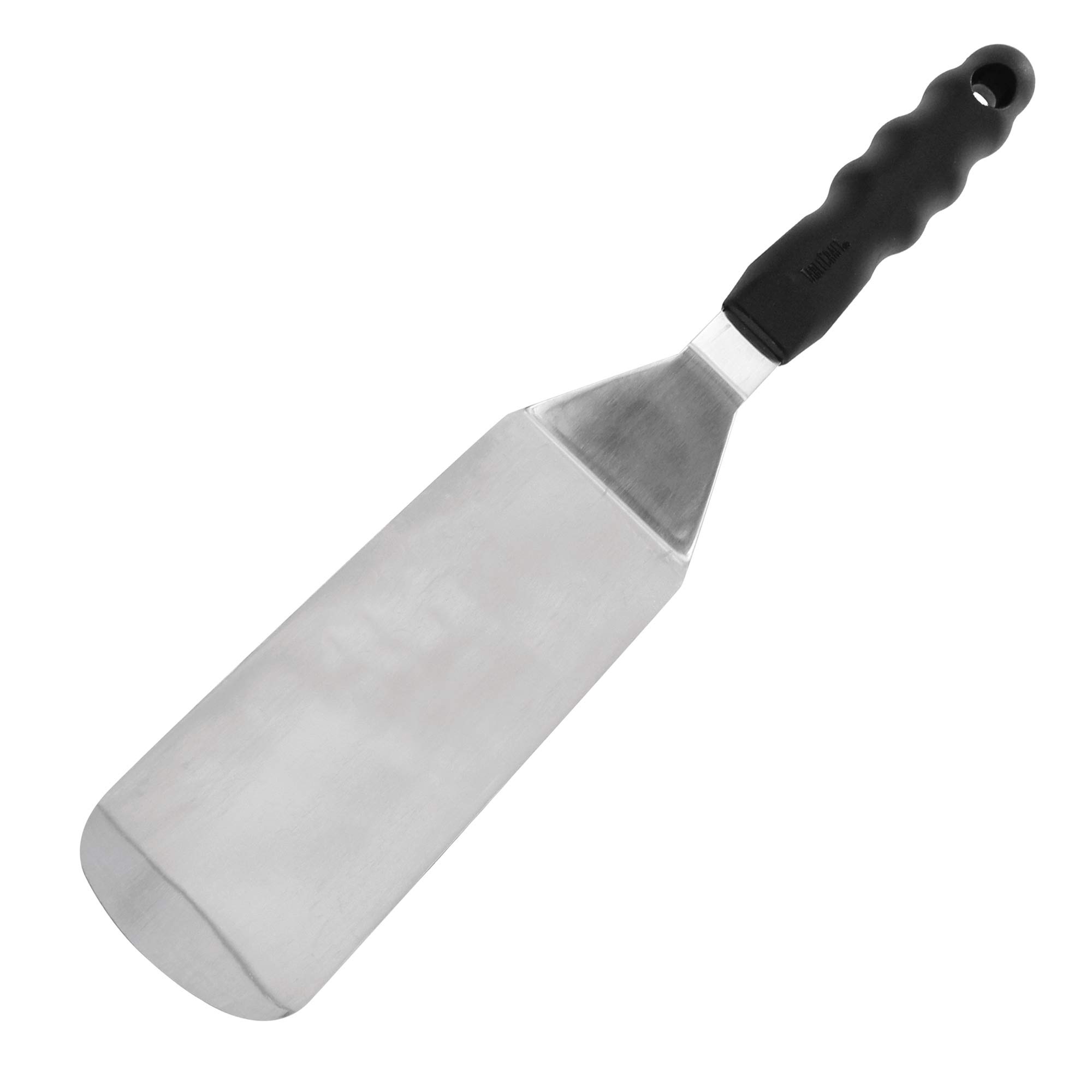 Tablecraft Solid Spatula with Ergonomic Handle and Round Blade, Stainless Steel, One Size