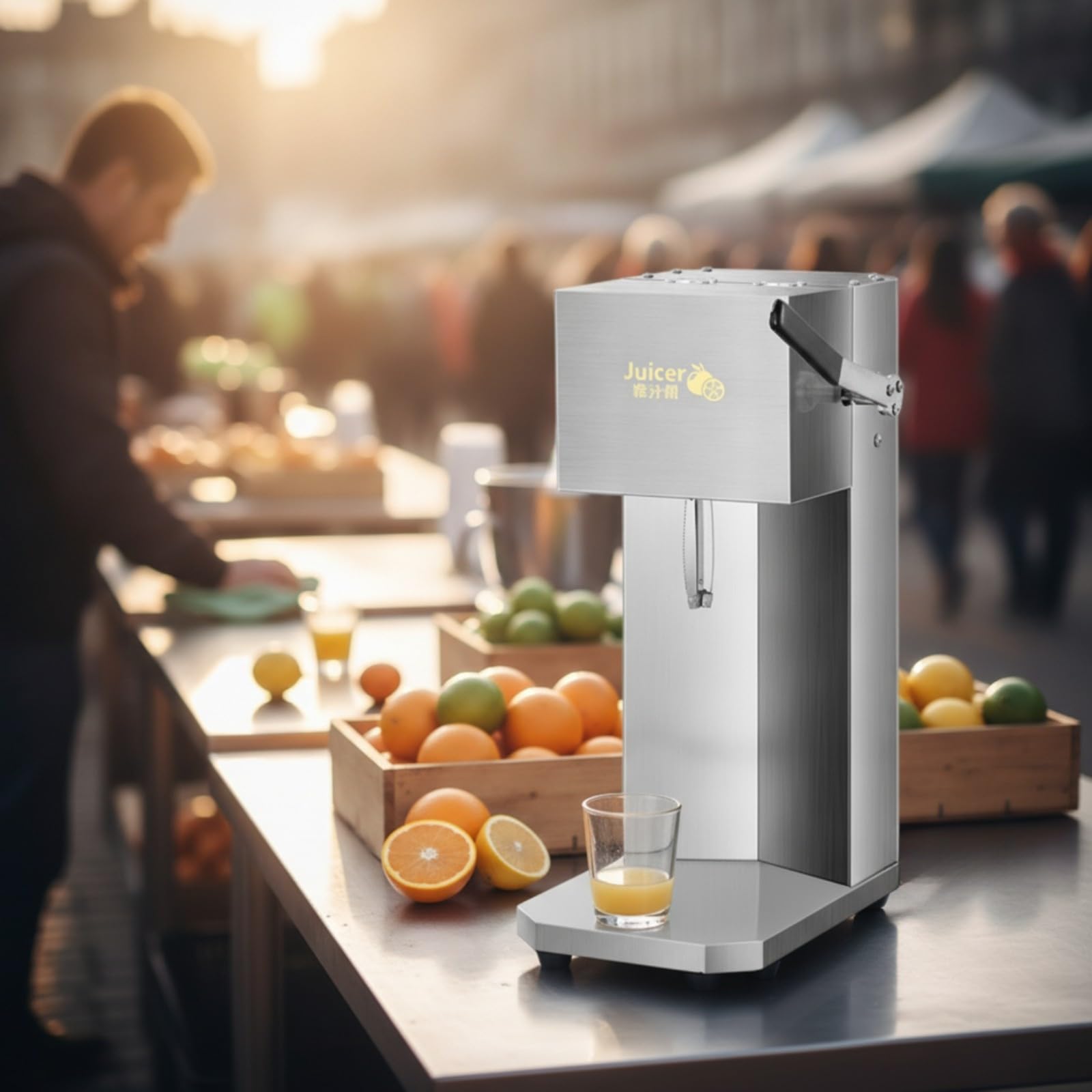 kowaku Spremiagrumi Elettrico con Asta a Spirale Resistente Spremiagrumi in Acciaio Inox per Preparazione Bevande