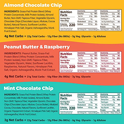 Atlas Protein Bar Mind + Body Fuel, Ultimate Variety, Erythritol Free