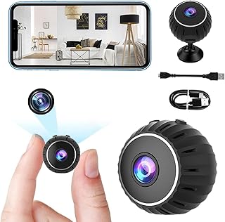 Jienosi Spy Camera, 1080P HD Mini Wireless Hidden Camera Smallest Security Cameras with App Micro Nanny Cam Night Vision Motion Secret Surveillance Cameras for Indoor/Home (black-x10)