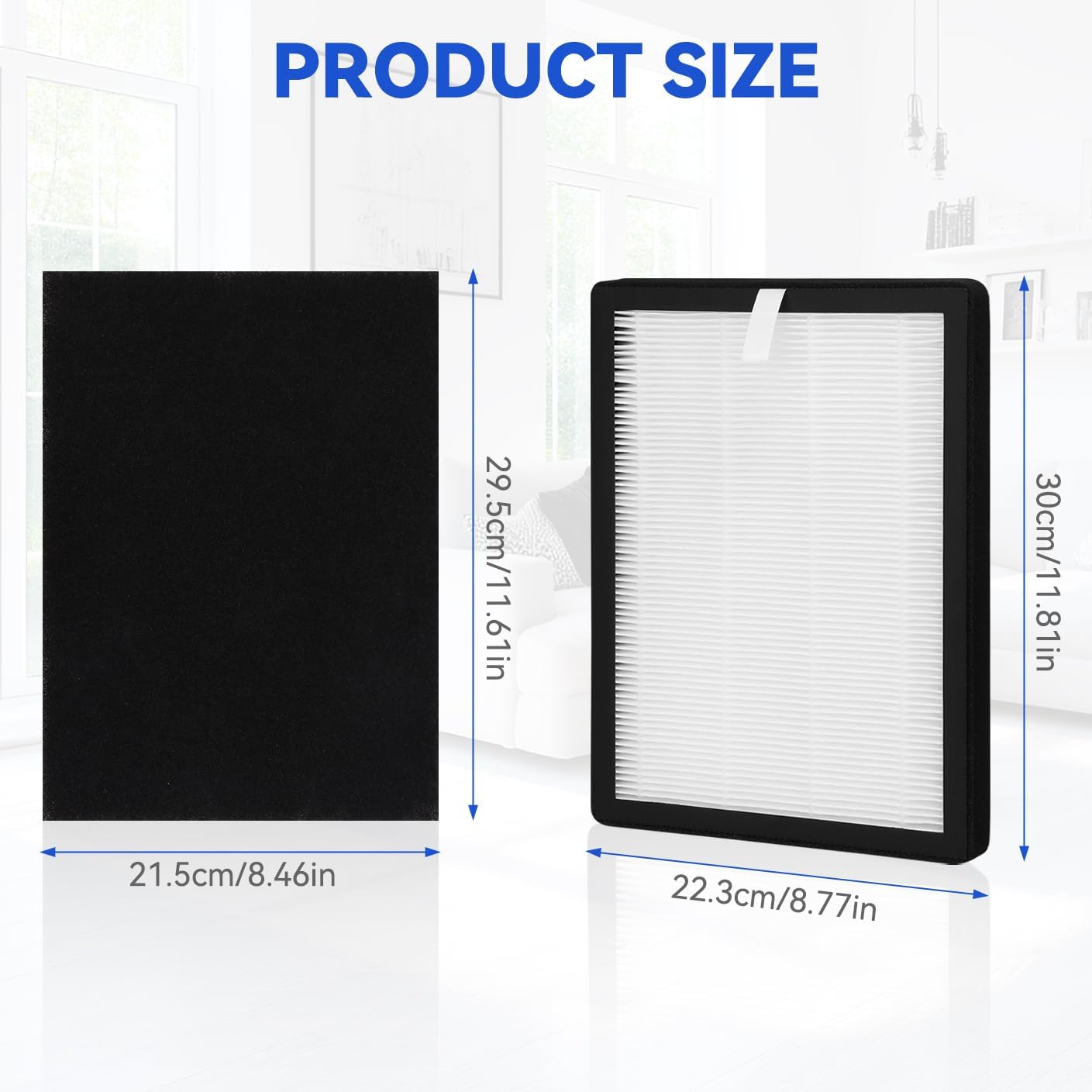 ProHEPA 9000 Replacement Filters for VEVA ProHEPA 9000 Air Purifier - 3 Pack Premium H13 True HEPA Filters + 9 Pack Activated Carbon Pre-Filters - Image 2