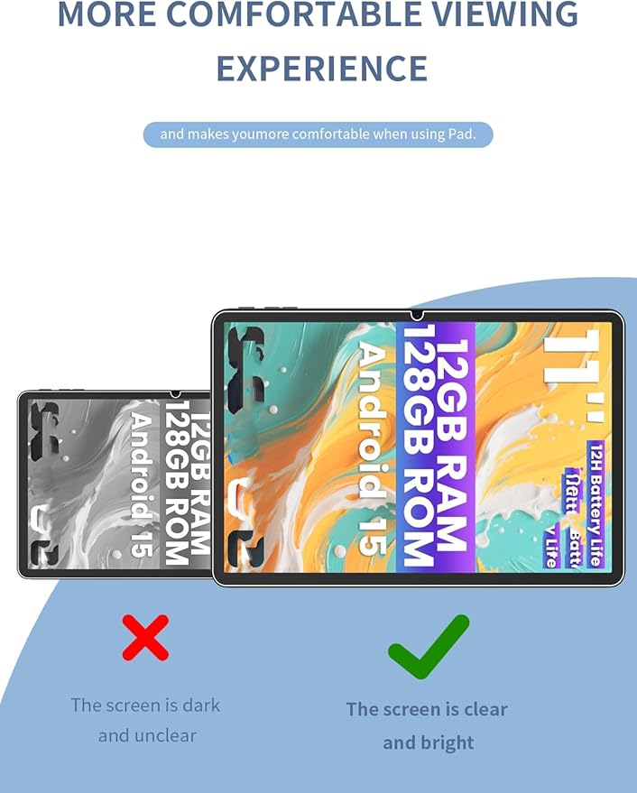 Protector de Pantalla de Vidrio Templado para Winsing Q16W 11 Pulgadas 2 Unidades miniatura 2