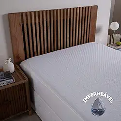 Capa De Colchão Impermeável Matelado Casal Padrão Branco