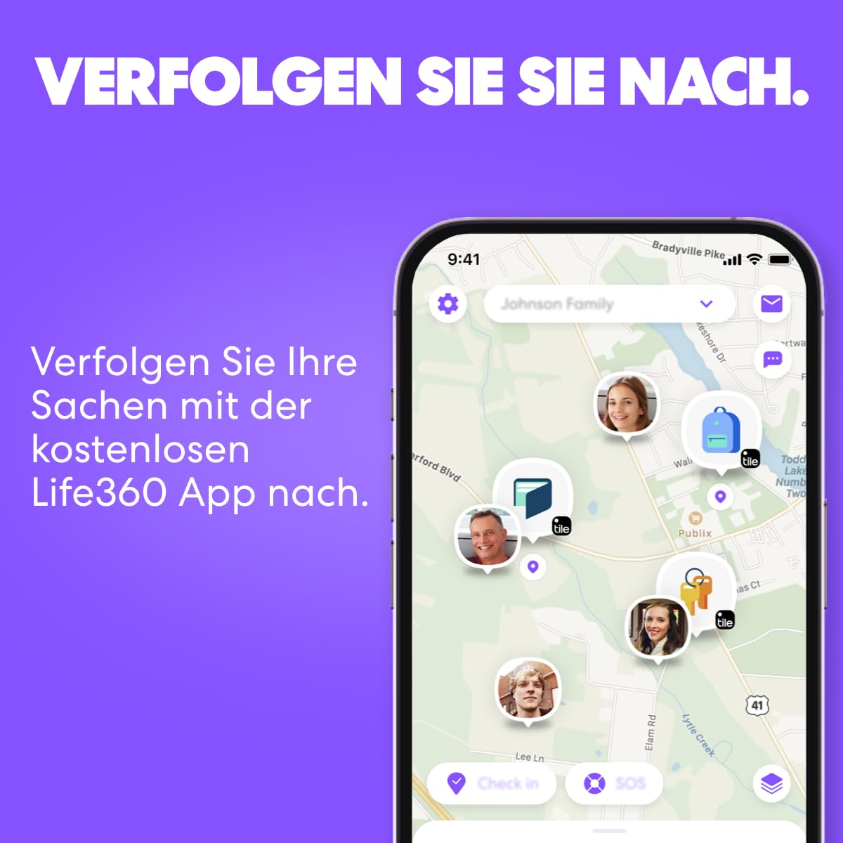Life360 Tile Slim - Geldbörsenfinder, Bluetooth-Tracker und Gegenstandsfinder für Gepäckanhänger, Reisepässe und mehr. iOS- & Android-kompatibel. Handy-Finder. 1er-Pack (Navy Blaze)