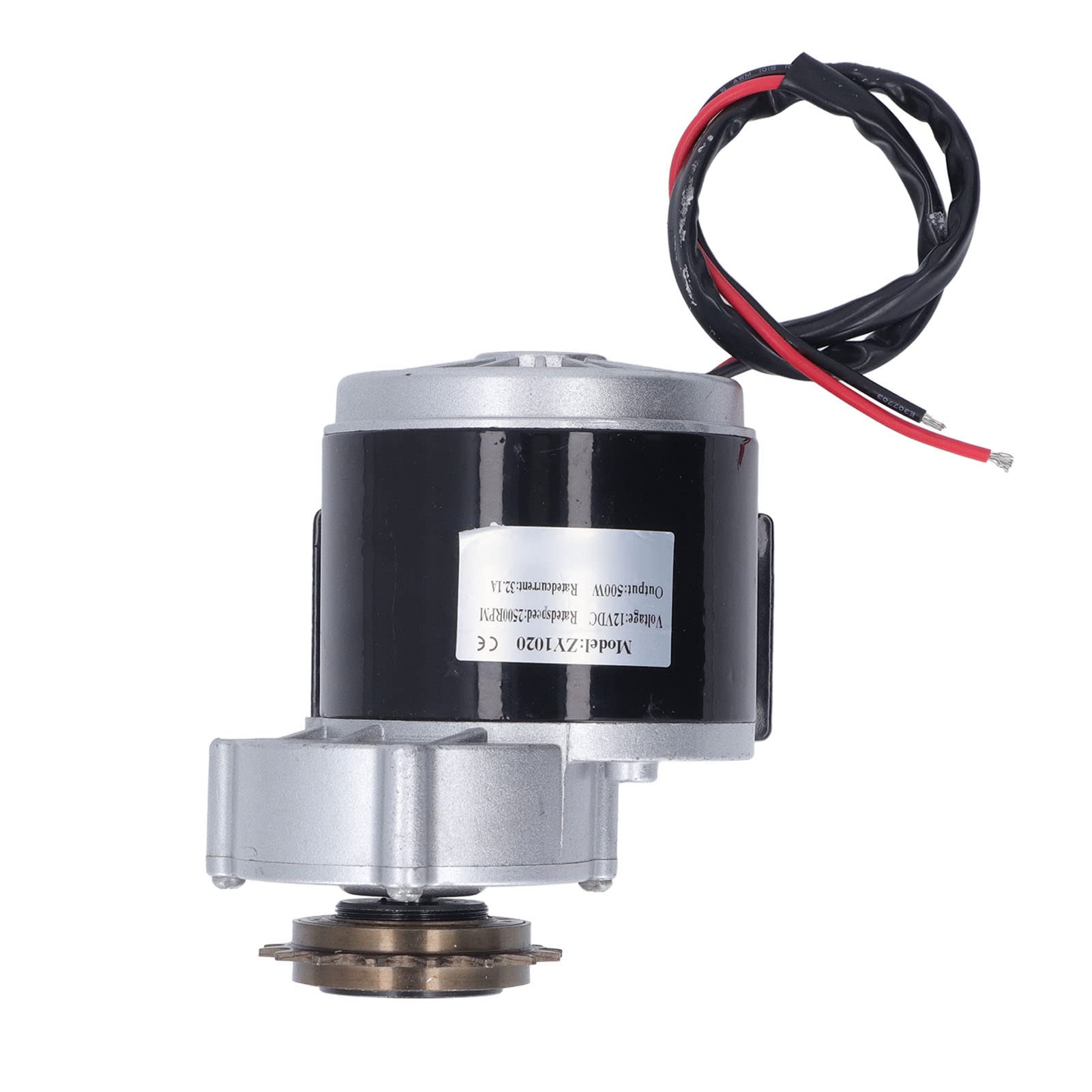 Motore spazzolato 16 denti ingranaggio ruota dentata motore elettrico bobina di rame alta torsione DC12V 500W 2500 giri/min per bici elettrica ciclomotore ATV lega di alluminio
