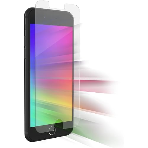 ZAGG Glass Elite VisionGuard Screen Protector for iPhone SE (3rd/2nd Gen), 8, 7, 6s, 6 – Blue Light Filter, Aluminosilicate Glass, Scratch & Shatter Protection, InvisibleShield, Easy Install