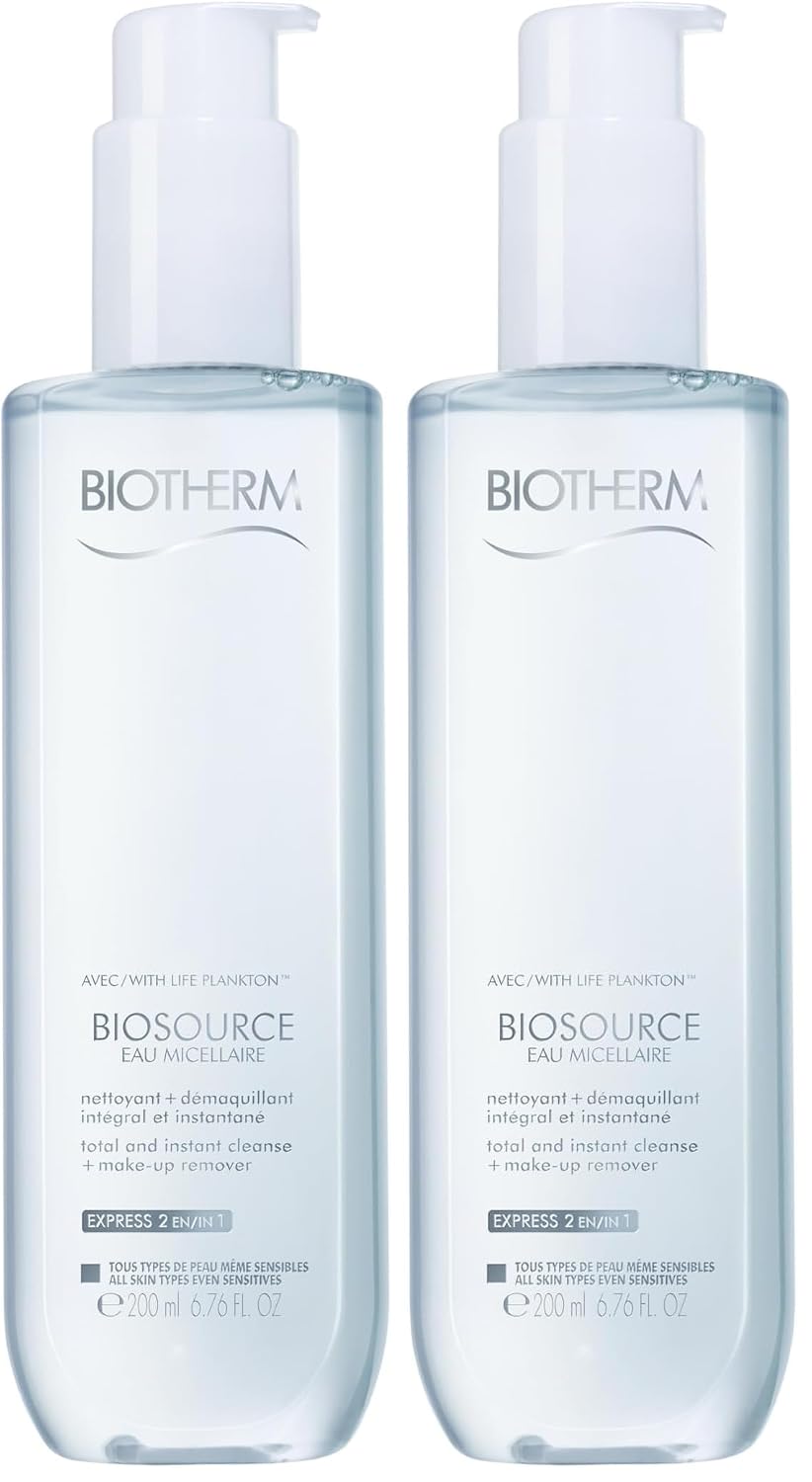 Biotherm Biosource Eau Micellaire Total & Instant Cleanser Make-up Remover By Biotherm for Women - 6.76 Oz Makeup Remover, 6.76 Oz (Pack of 2)