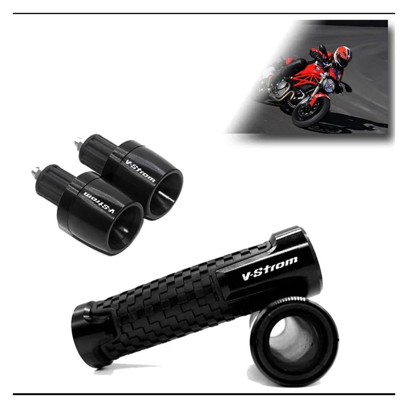 Kit De Manillar Tapón para Extremos De Manillar Y Puños para V-Strom 650, Vstrom 650, 1000, 1050, XT, DL250 Y DL650(Blue2)