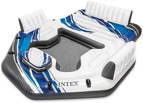 Miniatura 2 de Intex Flotador de piscina de descanso de 5 asientos y flotador de tubo de piscina de 2 asientos con enfriador y kit de reparación