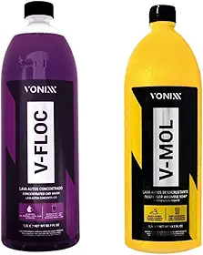 Kit Shampoo Para Lavar Carro, V-mol 1,5L + V-floc 1,5L Vonixx