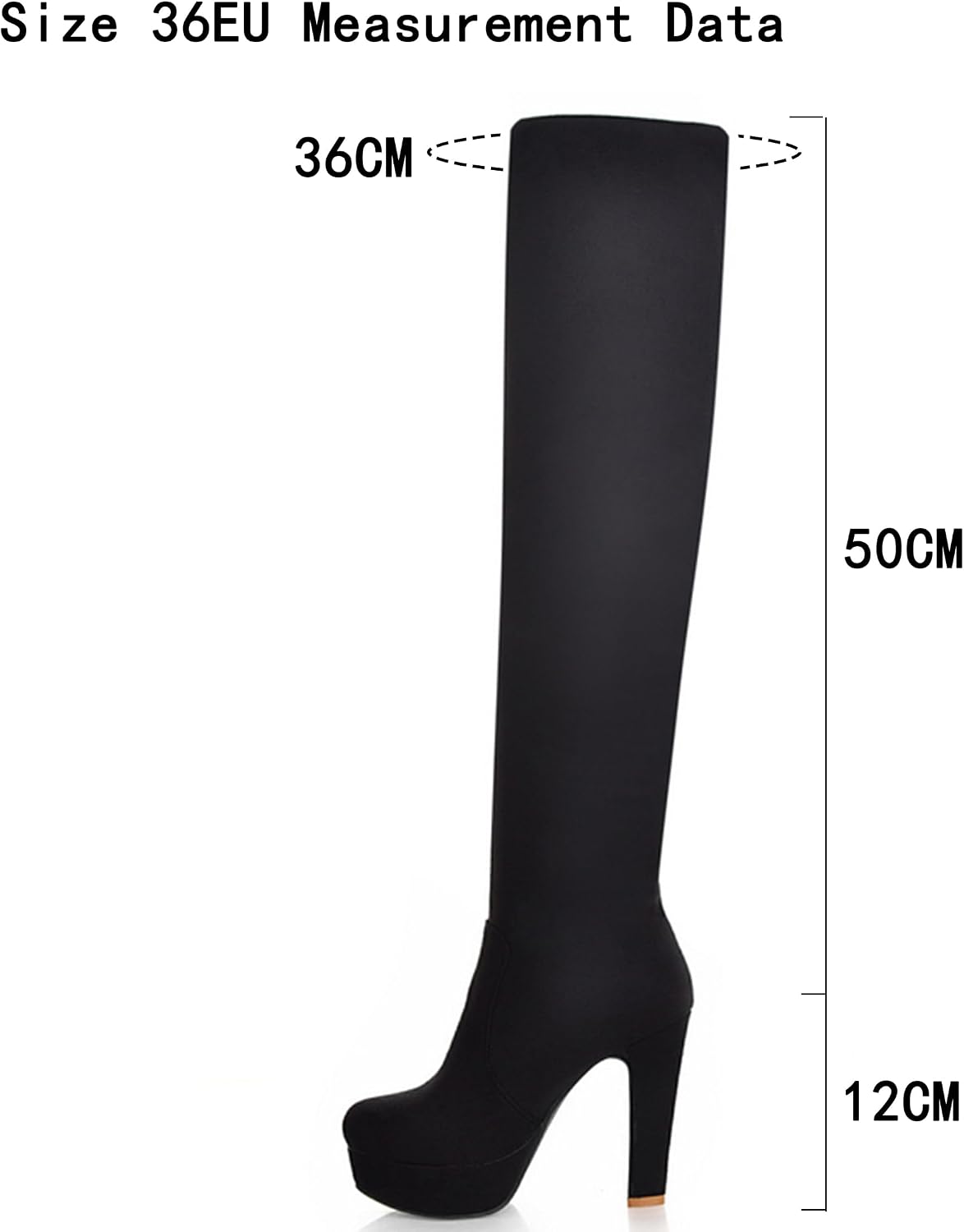 Women Pull On Winter Warm Over Knee Boots Block Heel