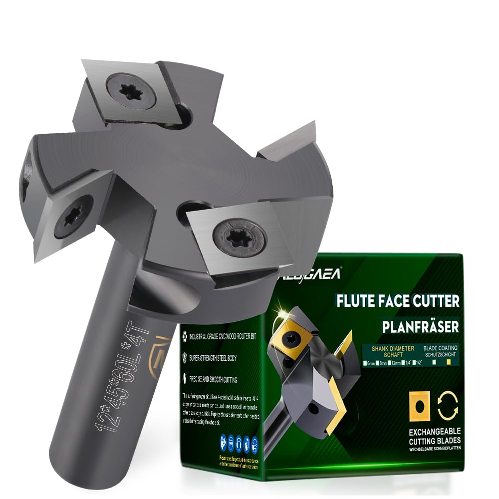 Fresa piatta per frese con codolo da 12 mm, diametro di taglio 45 mm