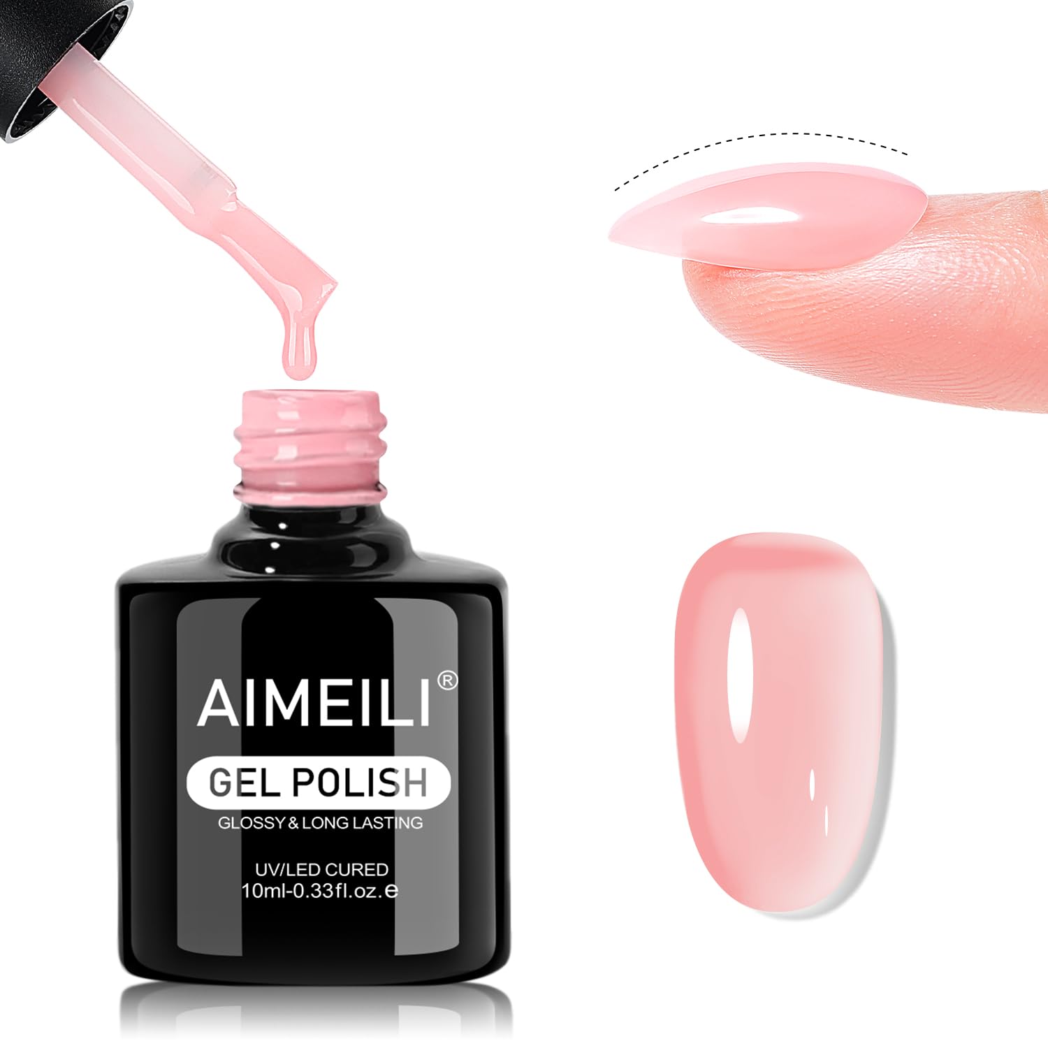 AIMEILI Smalto Semi-Permanente UV Base Builder Gel per Unghie Extension 001
