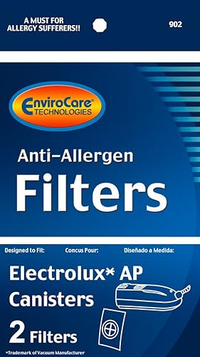Miniatura 2 de EnviroCare Filtros de vacío de repuesto prémium hechos para adaptarse al recipiente Electrolux y Aerus AP100. 2 filtros posteriores