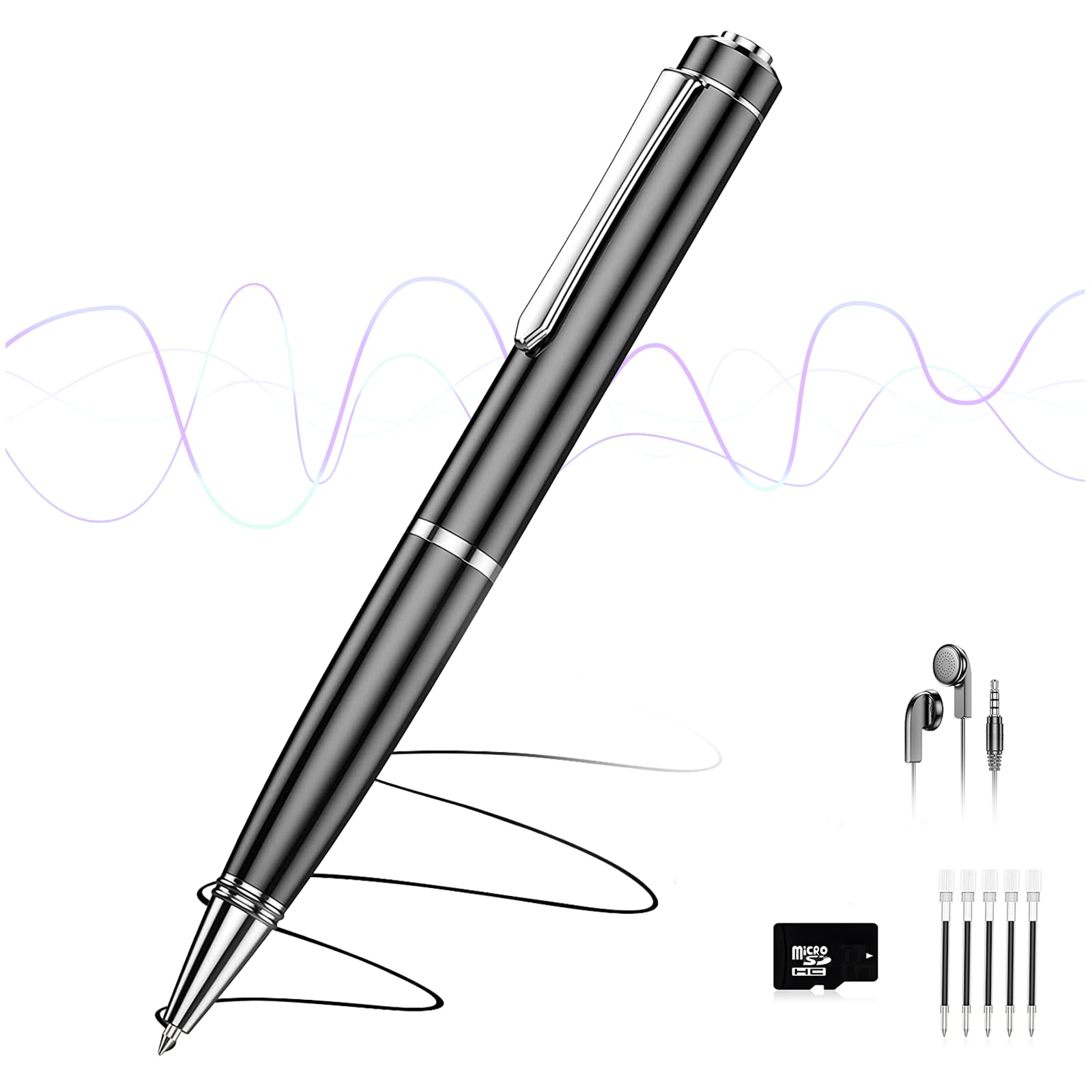 72GB Digital Voice Recorder Audio Recorder with 25H Battery Life Playback Voice Activation Recording Device Voice Activated Recorder