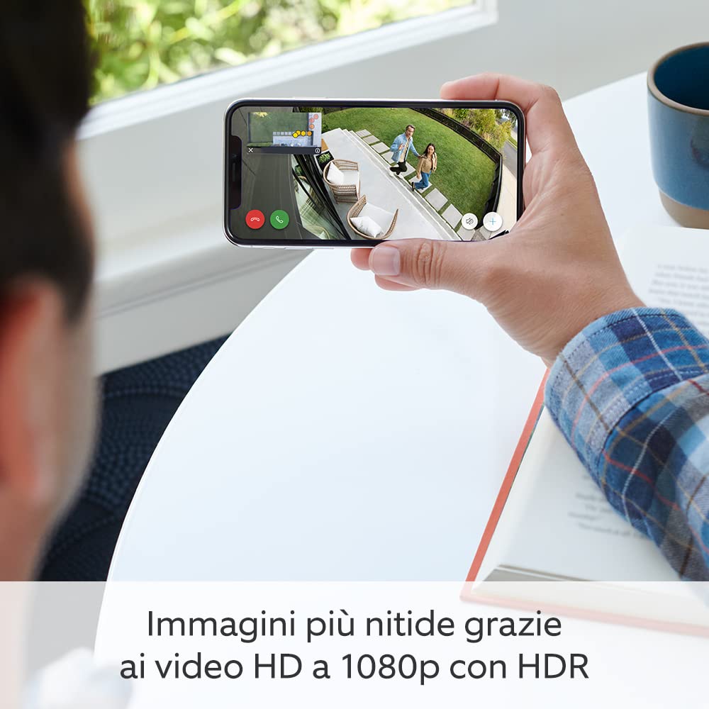 Ring Videocamera Pro con faretti (plug-in) (Spotlight Cam Pro Plug-In) | Videocamera esterna, Video 2K con Ring Vision, rilevazione di movimento 3D | Prova gratuita di 30 giorni del piano Ring Home