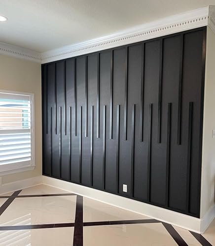 Kit de moldeo de pared precortado, listo para montar, paneles de revestimiento de wainscoting, instalado con pegamento, moldura precortada para