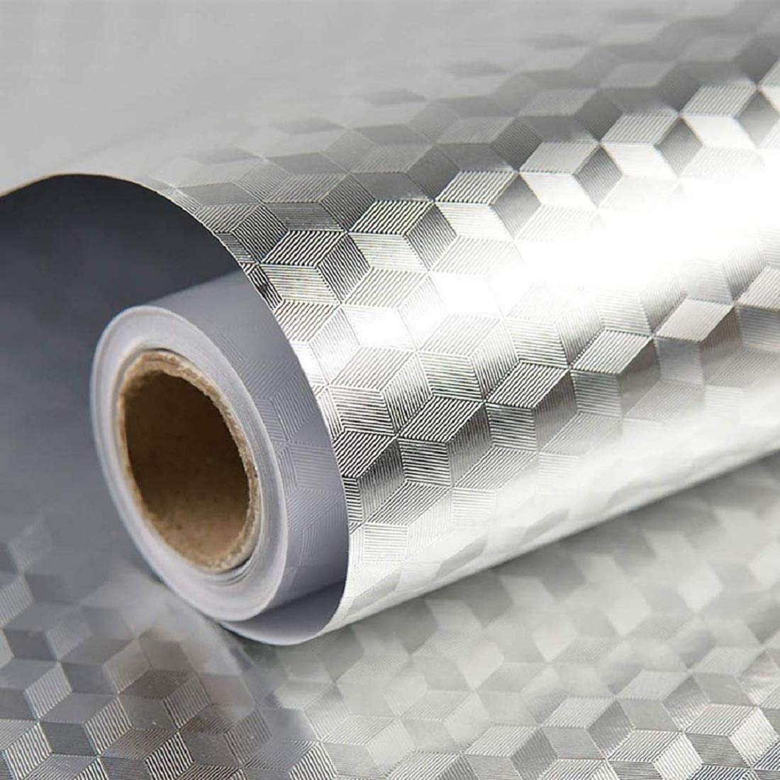 Luxansa Self-Adhesive Waterproof & Heat Resistant Backsplash Aluminium Foil Sticker For Kitchen Wall Decor, Cabinets, Shelves, Drawers, Decorate Furniture Wallpaper Roll Stick For Home & Kitchen Floor ( 61 CM x 200 CM )