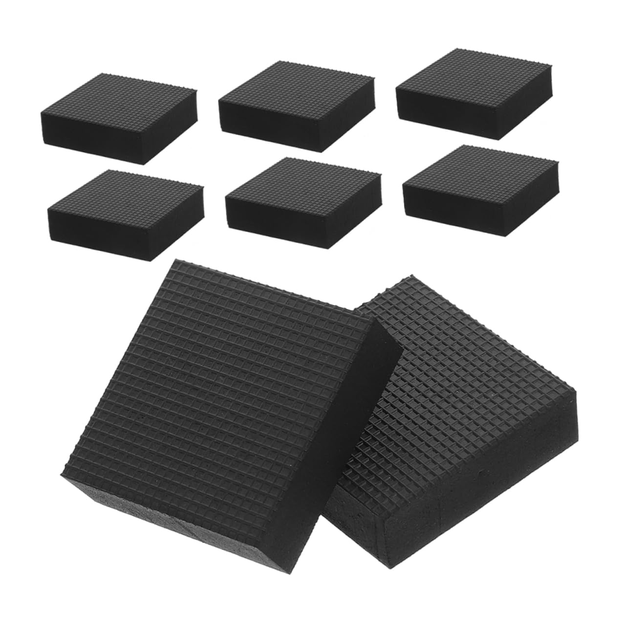 TOYANDONA Elevadores de Muebles de Goma Negro 8 Piezas para Camas y Mesas Instalación Fácil y Antideslizante para Decoración del Hogar