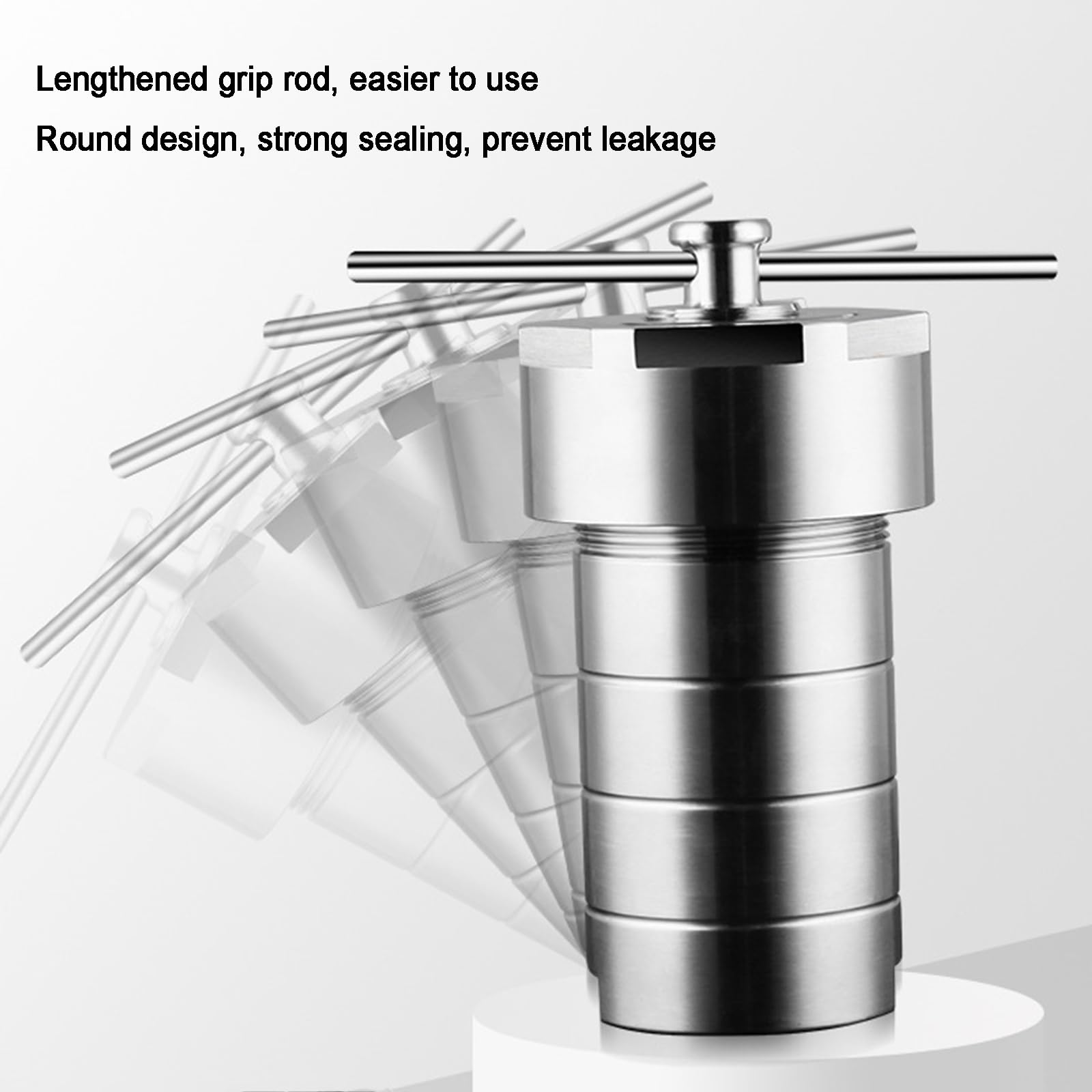 Reattore Autoclave Idrotermale da 200 Ml, Serbatoio di Digestione del Reattore Idrotermale Ad Alta Pressione da 3 MPa, con Rivestimento in PTFE E Guscio in Acciaio Inossidabile 304