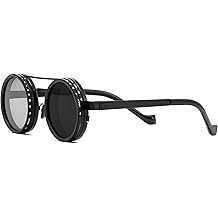 &Oacute;culos de sol de tonalidade ajust&aacute;vel Polarized Men, 1-9 Engrenagem manual Dimming, Steampunk Round Metal Frame UV400 ND Filter B1400