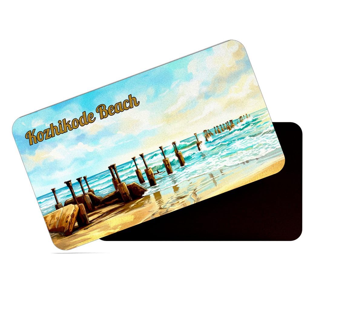 Kerala Beach Fridge Magnet - Dhcrafts -1 Kerala Beach Fridge Magnet - Dhcrafts -1