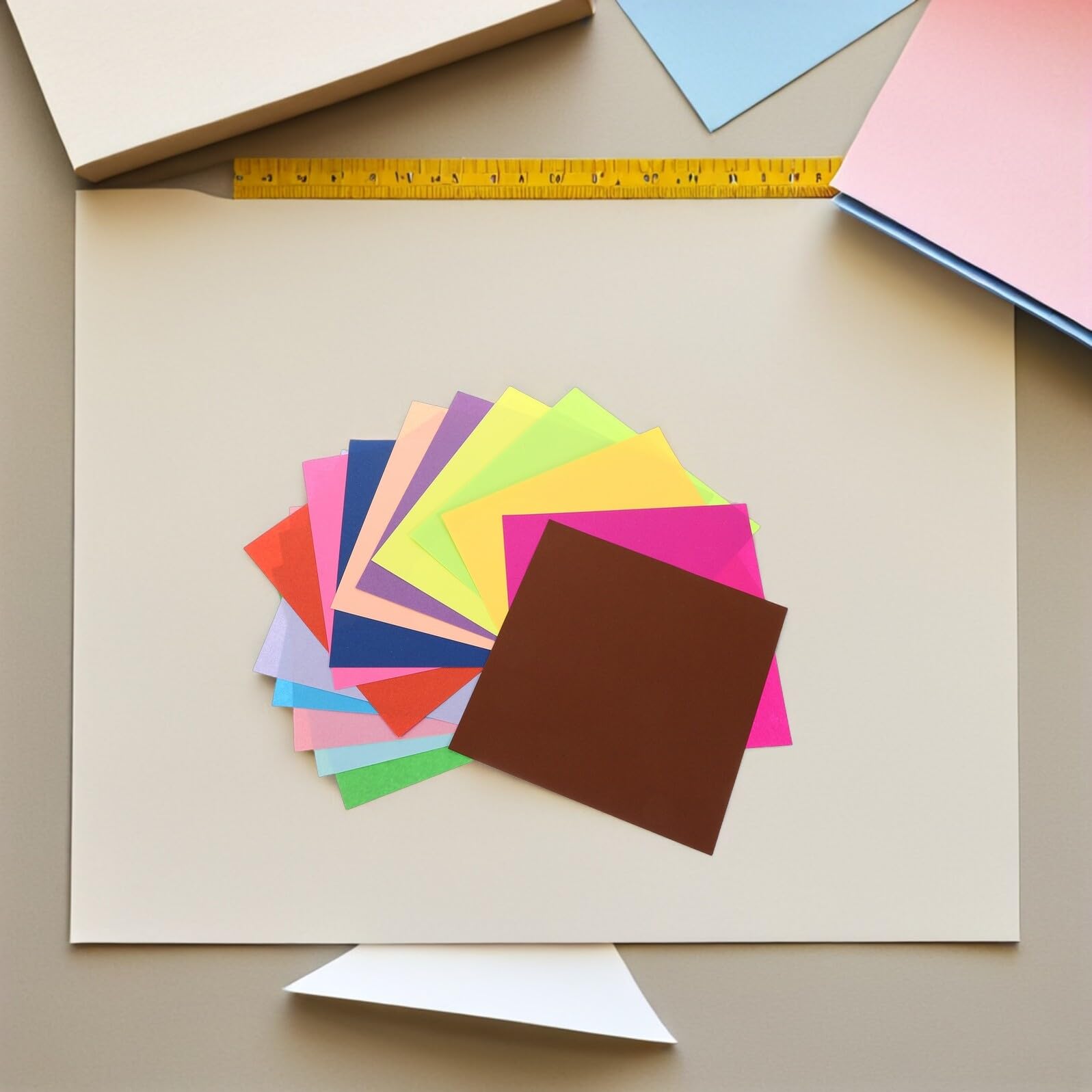 Kit Origami per Bambini 600 Fogli Quadrati Colorati