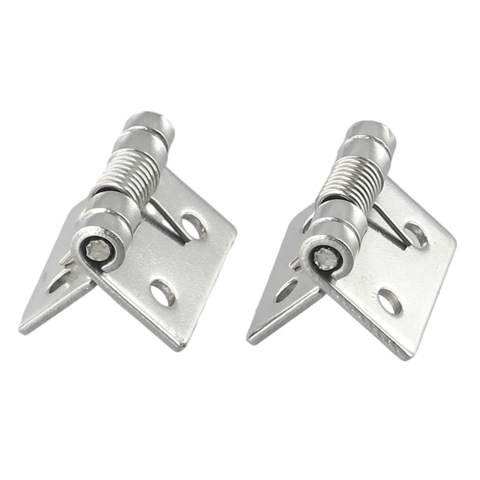COSZWQDP 1/1.5/2/3Inch Silver Spring Door Hinge Stainless Steel Self Closing Design 2Pcs(1 5 Inch)