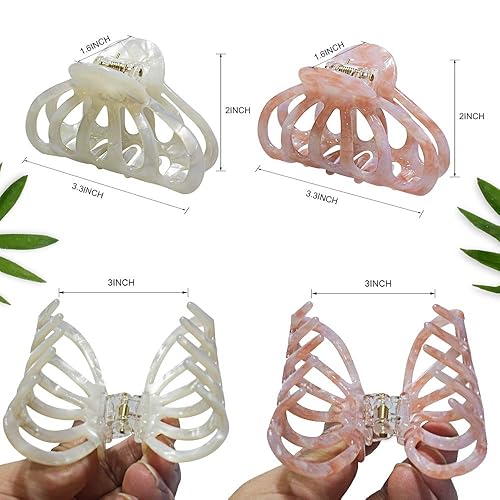 Miniatura 8 de Pinzas para el pelo de concha de tortuga bohemias para mujer, pinzas de agarre fuerte, pinzas de celuloide acrílico para mujer, pinzas de pelo