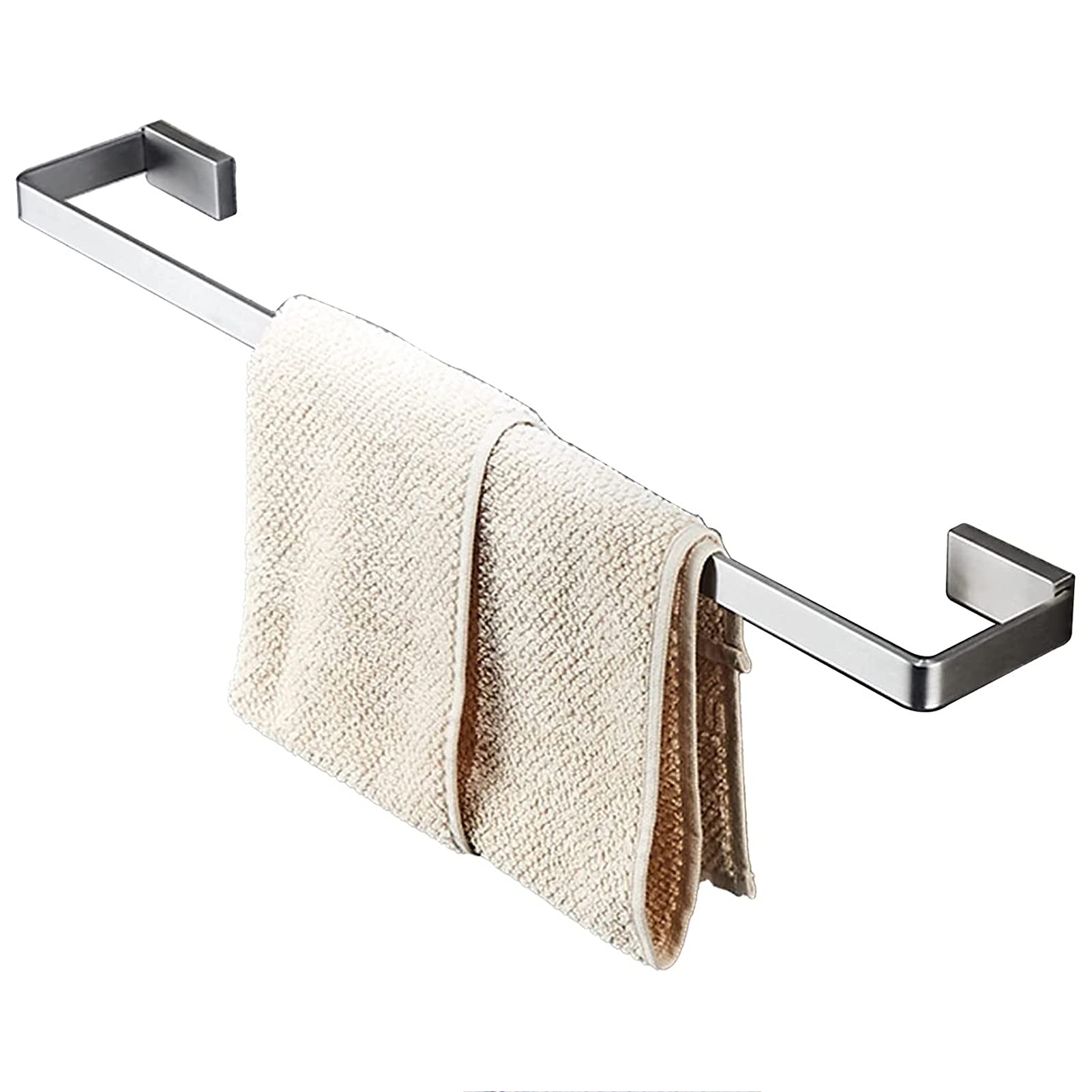 LMYSXAOZ Wall Mounted Tower Holder Single Towel Bar Rails, 304 Stainless Steel Rack for Bathroom Or Kitchen Accessory, Brushed Silver Finish, 40cm-80cm Optional (Size : 60cm)